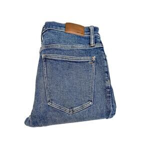Madewell Cali Demi-Boot Cut Distressed Raw Hem Denim Jeans Size 24P